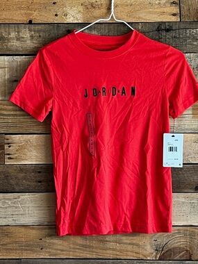 Jordan Bright Red Short Sleeve Logo Tee
